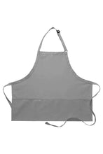 Load image into Gallery viewer, Silver Deluxe Bib Adjustable Apron (3 Pockets)