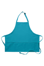 Load image into Gallery viewer, Turquoise Deluxe Bib Adjustable Apron (3 Pockets)