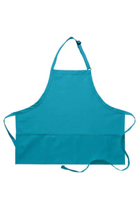 Turquoise Deluxe Bib Adjustable Apron (3 Pockets)