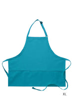 Load image into Gallery viewer, Turquoise Deluxe Bib XL Adjustable Apron (3 Pockets)