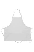 Load image into Gallery viewer, White Deluxe Bib Adjustable Apron (3 Pockets)