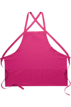 Load image into Gallery viewer, Cardi / DayStar Hot Pink Deluxe Criss Cross Bib Apron (3 Pockets)