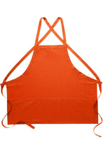 Load image into Gallery viewer, Cardi / DayStar Orange Deluxe Criss Cross Bib Apron (3 Pockets)