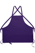 Load image into Gallery viewer, Cardi / DayStar Purple Deluxe Criss Cross Bib Apron (3 Pockets)