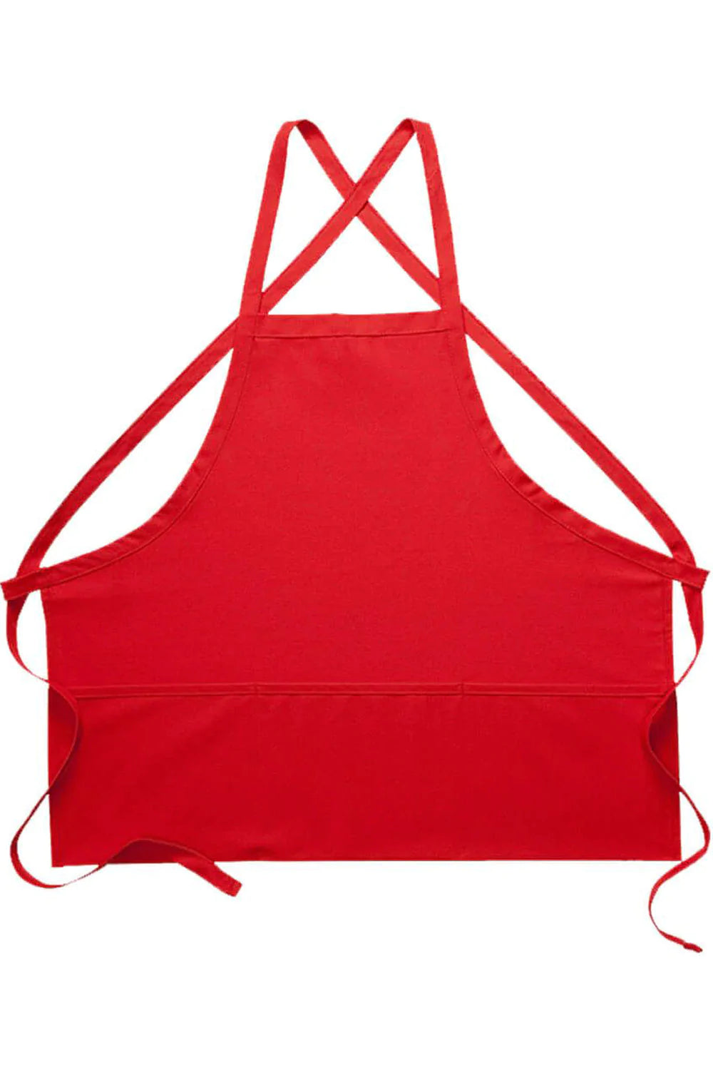 Cardi / DayStar Red Deluxe Criss Cross Bib Apron (3 Pockets)