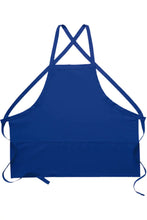 Load image into Gallery viewer, Cardi / DayStar Royal Blue Deluxe Criss Cross Bib Apron (3 Pockets)