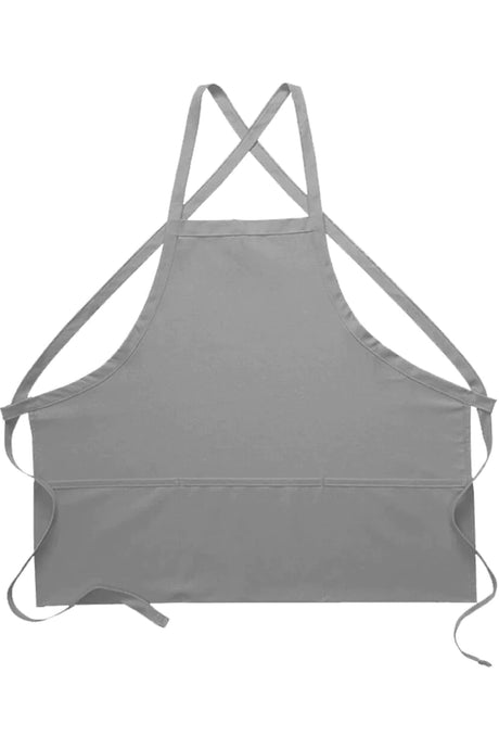 Cardi / DayStar Silver Deluxe Criss Cross Bib Apron (3 Pockets)