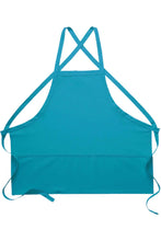 Load image into Gallery viewer, Cardi / DayStar Turquoise Deluxe Criss Cross Bib Apron (3 Pockets)