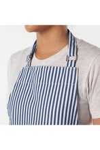 Load image into Gallery viewer, Narrow Stripes Modern Royal Blue Apron