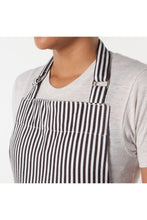 Load image into Gallery viewer, Narrow Striped Modern Black Apron