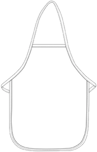 Black Kid's Bib Apron (No Pockets)