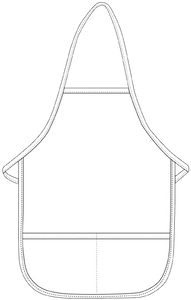 Pink Kid's Bib Apron (2 Pockets)