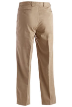 Load image into Gallery viewer, Edwards Men&#39;s Tan Microfiber Flat Front Dress Pant