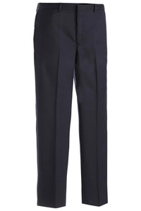 Edwards 28 Men's Navy Microfiber Flat Front Dress Pant