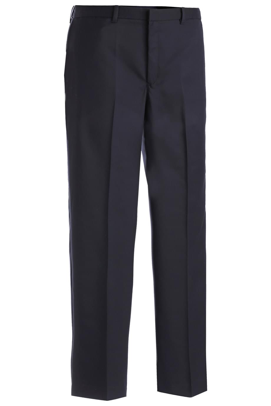 Edwards 28 Men's Navy Microfiber Flat Front Dress Pant