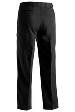 Load image into Gallery viewer, Edwards Men&#39;s Black Microfiber Flat Front Dress Pant