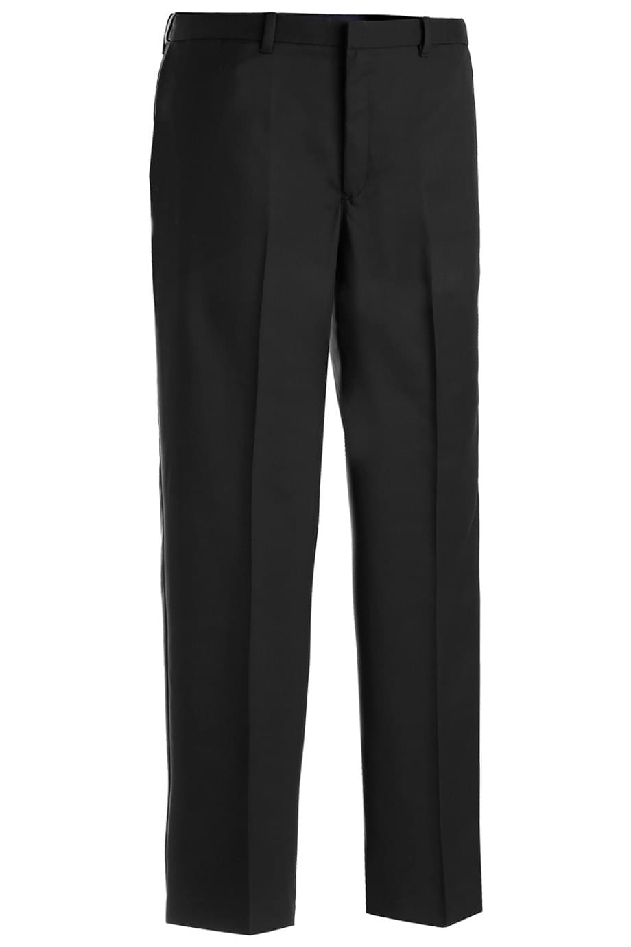 Edwards 28 Men's Black Microfiber Flat Front Dress Pant