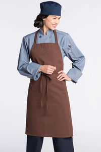 Uncommon Threads Brown Bib Apron (No Pockets)