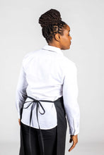 Load image into Gallery viewer, Uncommon Threads Black Mid-Length Bib Apron (No Pockets)