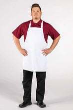 Load image into Gallery viewer, Uncommon Threads White Bib Adjustable Apron (No Pockets)