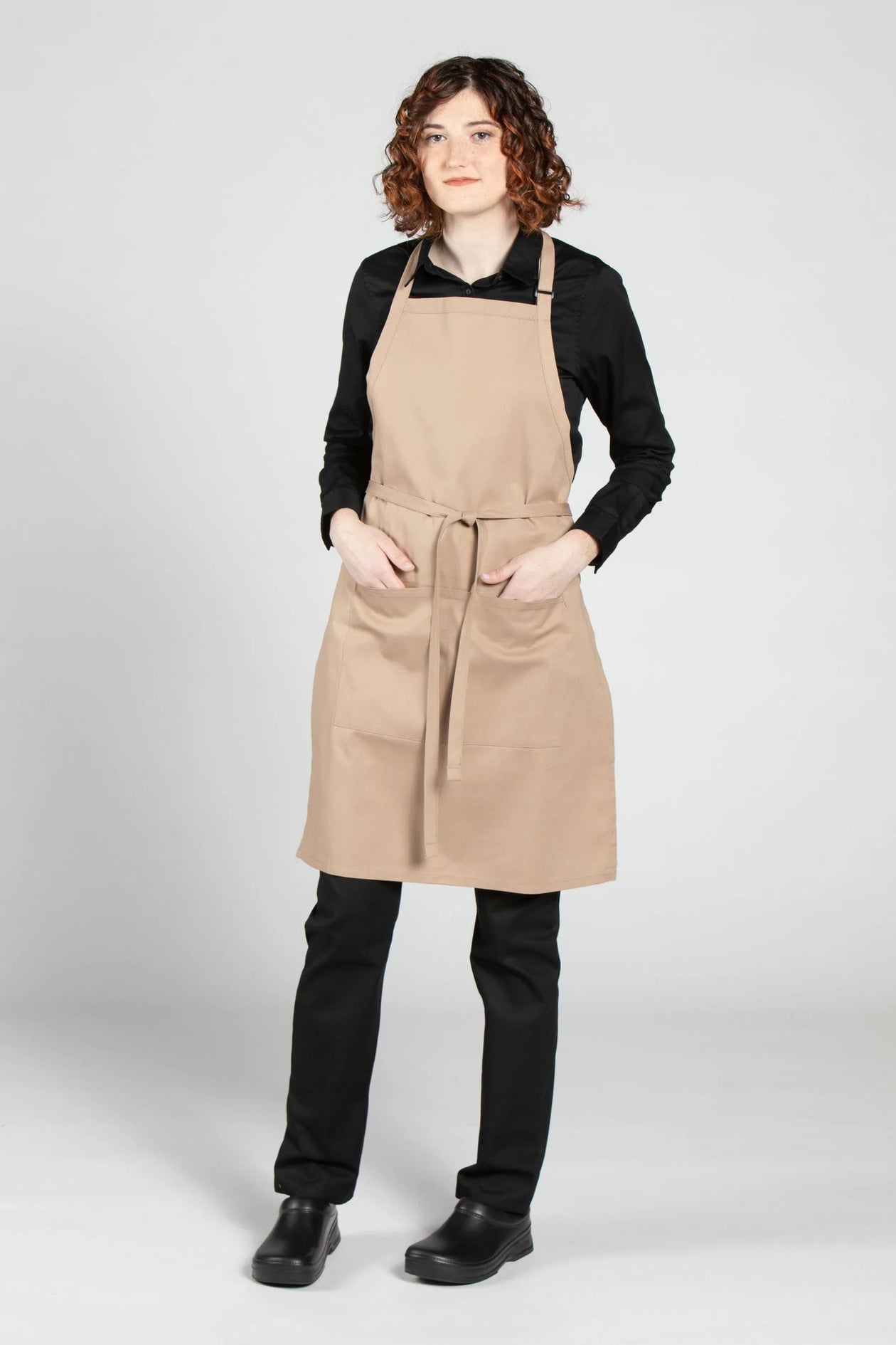 Uncommon Threads Khaki Butcher Adjustable Apron (2 Pockets)