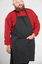 Load image into Gallery viewer, Uncommon Threads Pinstripe Butcher Adjustable Apron (2 Pockets)