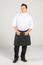 Load image into Gallery viewer, Uncommon Threads Pinstripe Half Bistro Apron (2 Pockets)