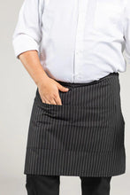 Load image into Gallery viewer, Uncommon Threads Pinstripe Half Bistro Apron (2 Pockets)