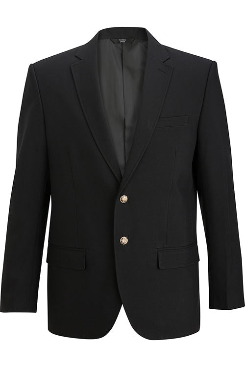 Edwards 34 / Regular Men's Essential Hopsack Blazer - Black