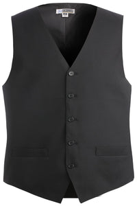 Edwards S / Regular Men's Black Essential Polyester Vest