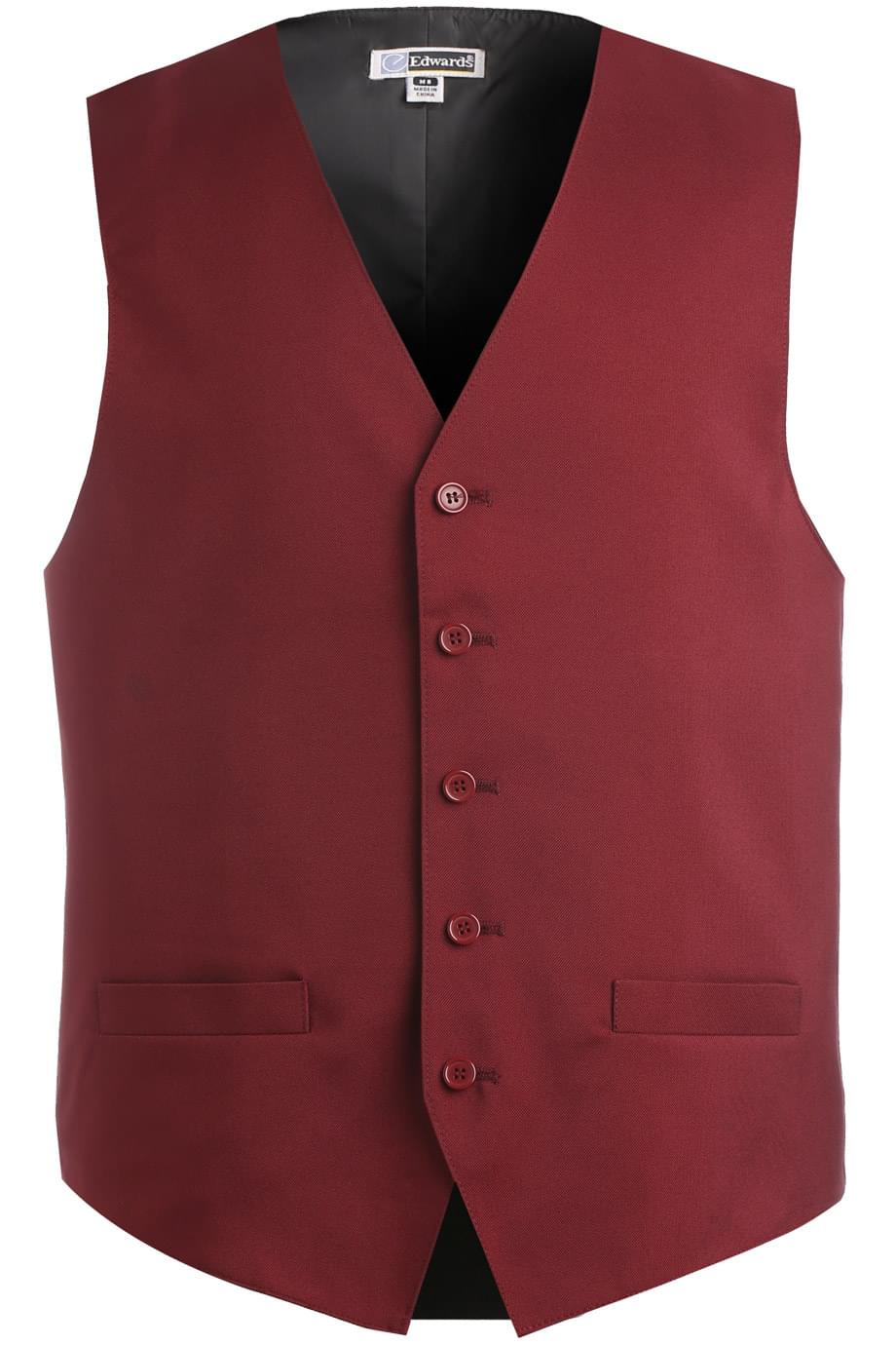 Edwards Men's Burgundy Essential Polyester Vest