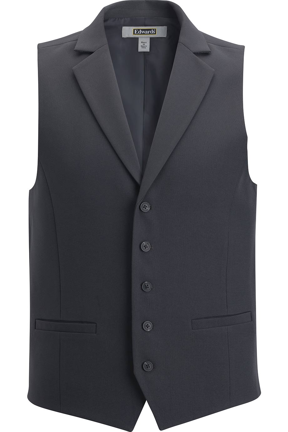 Edwards S Men's Dress Lapel Vest - Steel Grey