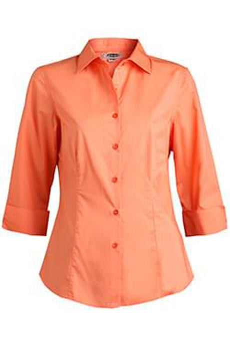 Edwards Women's Stretch Broadcloth Blouse - Coral