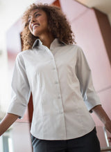 Load image into Gallery viewer, Edwards Women&#39;s Stretch Broadcloth Blouse - Violet