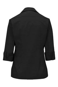 Edwards Ladies' 3/4 Sleeve Poplin - Black