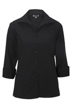 Load image into Gallery viewer, Edwards XXS Ladies&#39; 3/4 Sleeve Poplin - Black