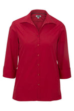 Load image into Gallery viewer, Edwards XXS Ladies&#39; 3/4 Sleeve Poplin - Red