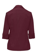 Load image into Gallery viewer, Edwards Ladies&#39; 3/4 Sleeve Poplin - Burgundy