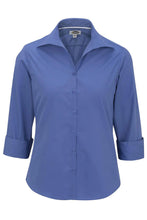 Load image into Gallery viewer, Edwards XXS Ladies&#39; 3/4 Sleeve Poplin - French Blue