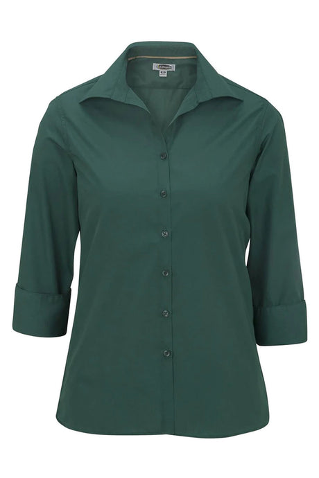 Edwards XXS Ladies' 3/4 Sleeve Poplin - Hunter