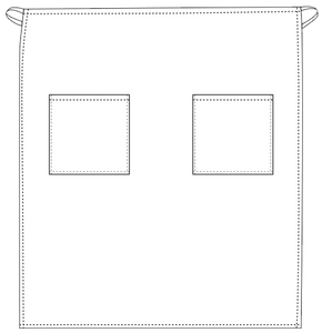 White Bistro Apron (2 Pockets)
