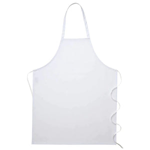 White Bib Apron (No Pockets)