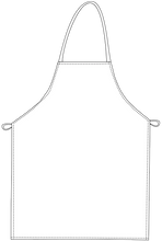 Load image into Gallery viewer, White Bib Apron (No Pockets)