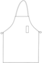 Load image into Gallery viewer, White Pencil Pocket Bib Apron