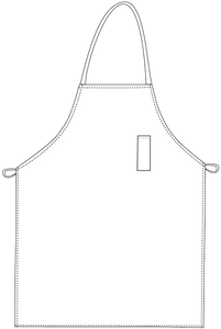White Pencil Pocket Bib Apron