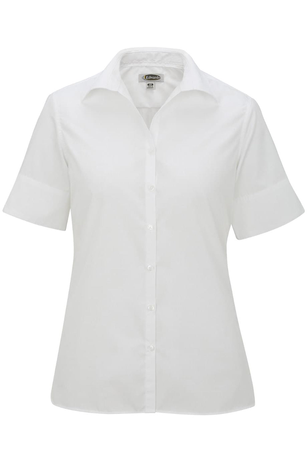 Ladies' Short Sleeve Poplin - White – UniformsInStock.com
