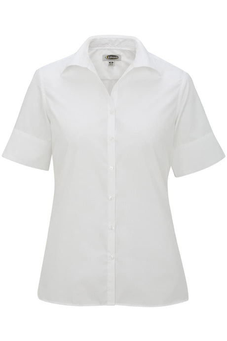 Edwards XXS Ladies' Short Sleeve Poplin - White