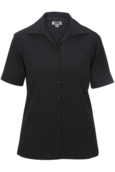Edwards XXS Ladies' Short Sleeve Poplin - Black