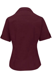 Edwards Ladies' Short Sleeve Poplin - Burgundy