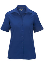 Load image into Gallery viewer, Edwards XXS Ladies&#39; Short Sleeve Poplin - Royal Blue